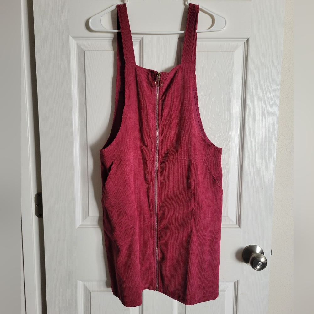 O-ring Zip Up Corduroy Overall Dress - Picture 2 of 4